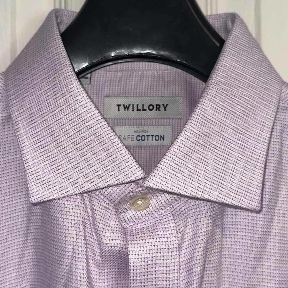 Twillory SafeCotton Dress Shirt – 17.5/34-35 – Traditional Fit – Purple Cascade